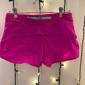 Ivivva/lululemon pink speed up shorts 2.5”